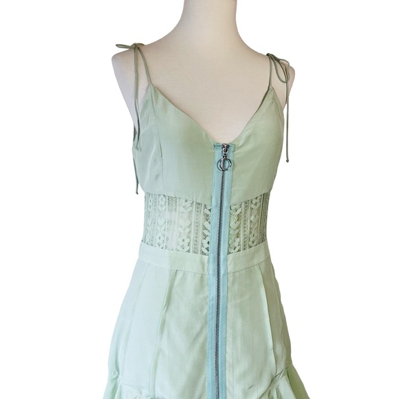 NWT For Love and Lemons Lovebird Lace Midi Dress Size Small Green - Picture 3 of 16